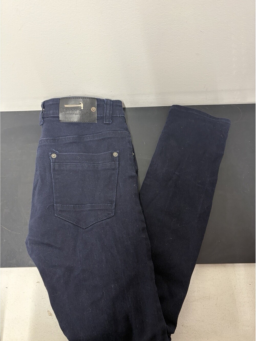 Copper Rivet Navy Blue Distressed Skinny Jeans Men’s Size 32x32